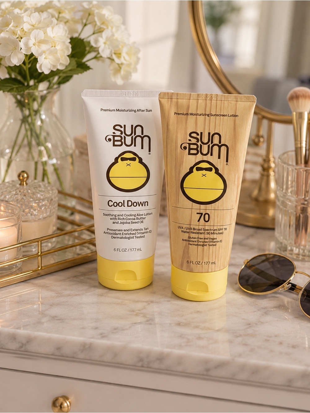 Sun Bum SPF 70 Sunscreen + Cool Down After Sun Lotion Bundle | 6oz | Skincare - Picture 1 of 3